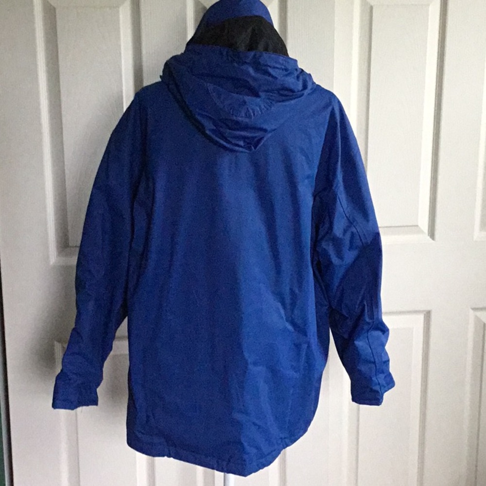 Rain Jacket Waterproof Gorpcore Blue Raincoat Size M - Picture 6 of 12